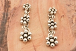 Artie Yellowhorse Sterling Silver Flower Earrings